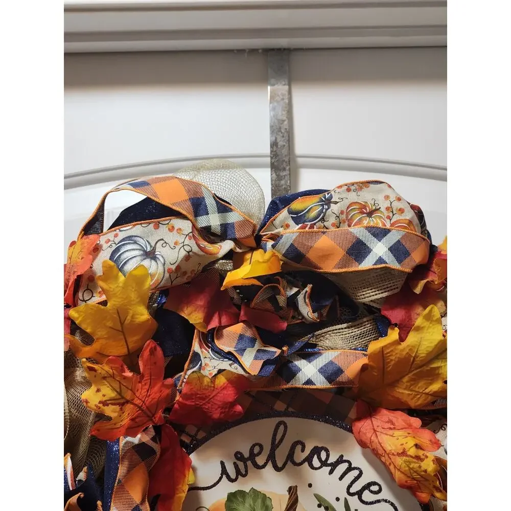 Fall Autumn Thanksgiving Grapevine Wreath Door Decor 